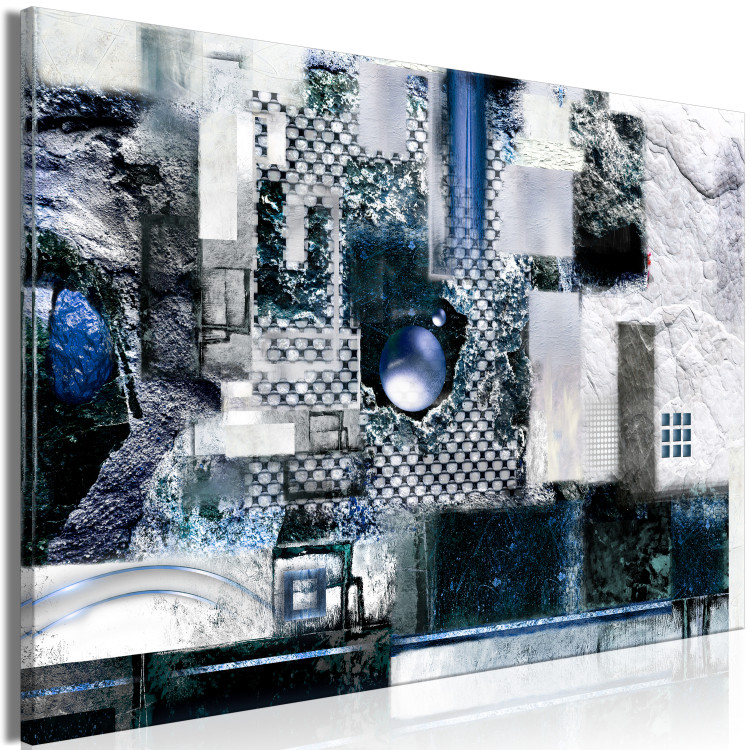 Canvas Print Blue Installation (1-piece) wide - modern abstraction 148951 additionalImage 2