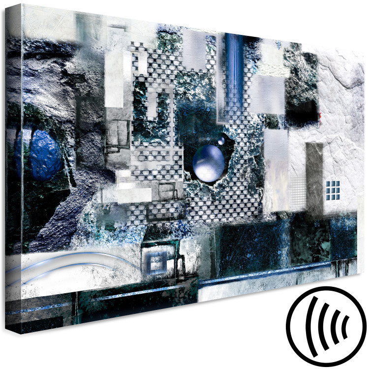 Canvas Print Blue Installation (1-piece) wide - modern abstraction 148951 additionalImage 6