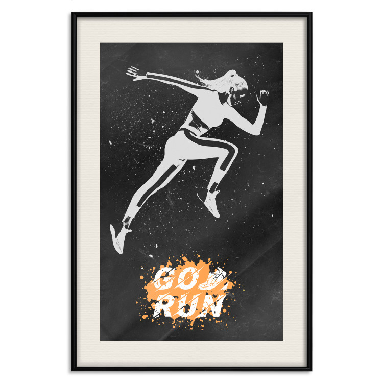 Poster Runner - Woman in a Sports Outfit and a Motivational Slogan 149251 additionalImage 21