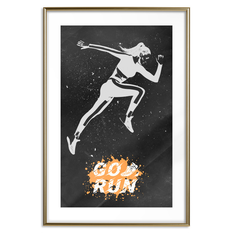 Poster Runner - Woman in a Sports Outfit and a Motivational Slogan 149251 additionalImage 26