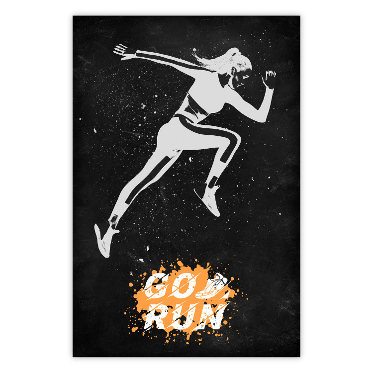 Poster Runner - Woman in a Sports Outfit and a Motivational Slogan 149251