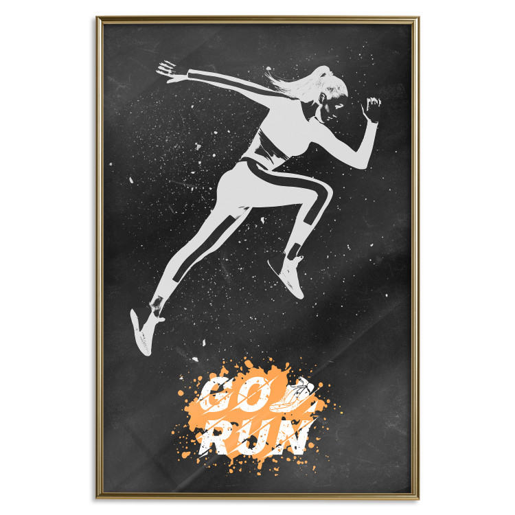 Poster Runner - Woman in a Sports Outfit and a Motivational Slogan 149251 additionalImage 27