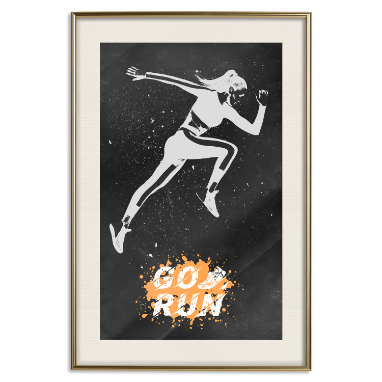 Poster Runner - Woman in a Sports Outfit and a Motivational Slogan 149251 additionalImage 25