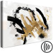 Canvas Print Golden streaks - Abstraction with blots in black, gold, gray and white 149651 additionalThumb 6