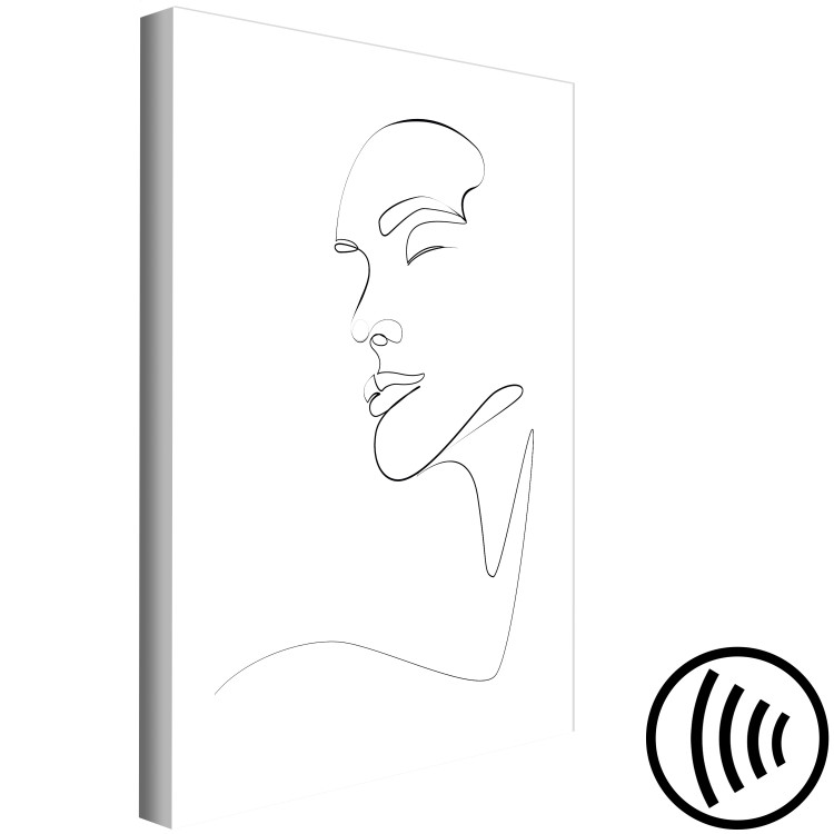Canvas Art Print Linear Art - A Woman’s Face Drawn With One Line on a White Background 149851 additionalImage 6