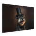 Canvas Art Print AI Dog Miniature Schnauzer - Portrait of a Cheerful Animal in a Top Hat - Horizontal 150151 additionalThumb 2