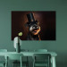 Canvas Art Print AI Dog Miniature Schnauzer - Portrait of a Cheerful Animal in a Top Hat - Horizontal 150151 additionalThumb 5