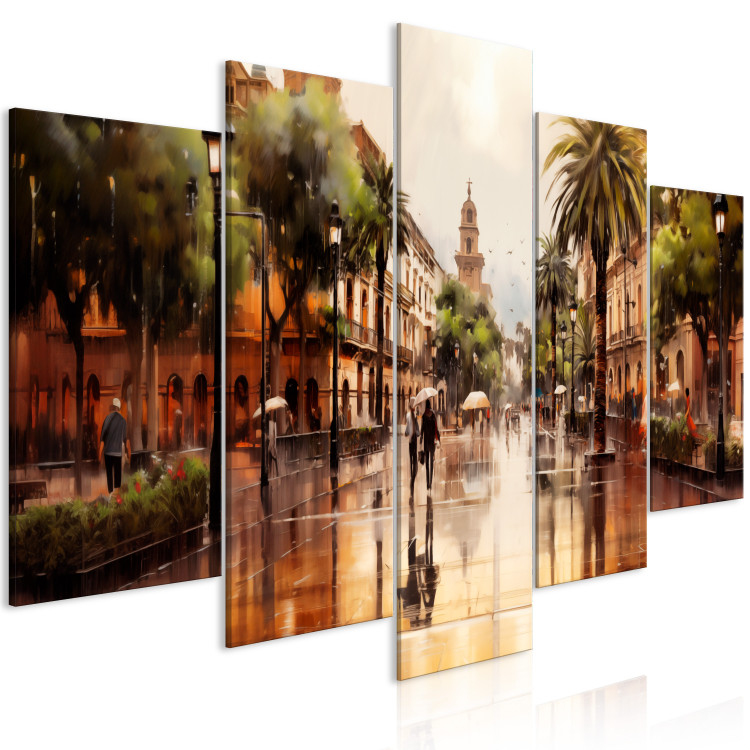 Canvas Print Palermo, Sicily - Rainy Days on Italian Streets with Palms 151951 additionalImage 2