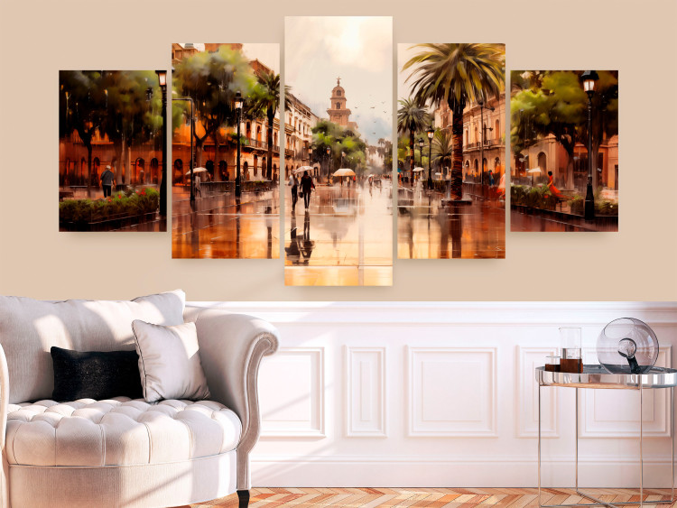 Canvas Print Palermo, Sicily - Rainy Days on Italian Streets with Palms 151951 additionalImage 3