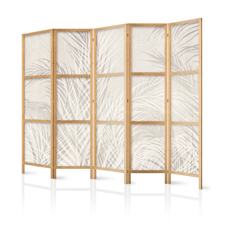 Room Divider Screen Palm Leaves - Plants in Pastel Shades II [Room Dividers] 152051 additionalImage 5