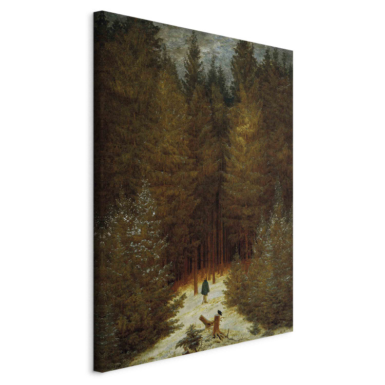 Art Reproduction The hunter in the forest (Snowcovered fir wood, fir wood with the raven) 159451 additionalImage 2