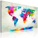 Canvas Art Print Map of the world - an explosion of colors 55451 additionalThumb 2