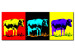 Canvas Print Colourful cow 55751