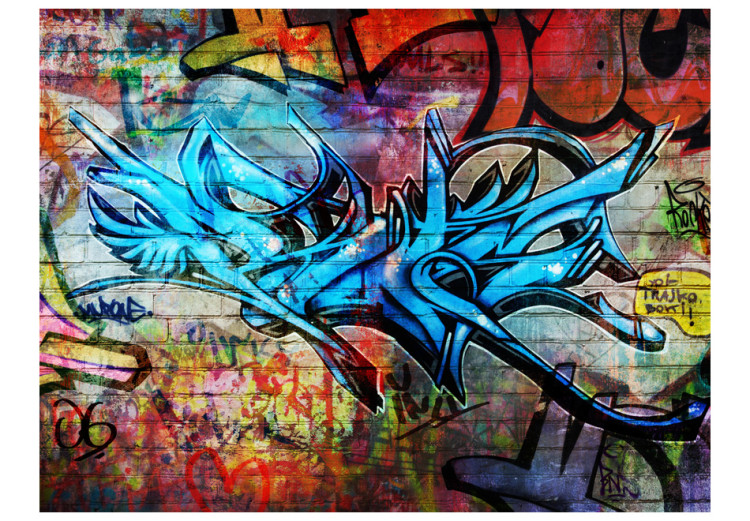 Wall Mural Street Art - Graffiti - Urban Mural with Colourful Inscriptions and Patterns 60551 additionalImage 1