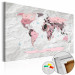 Cork Pinboard Pink Continents [Cork Map] 92251
