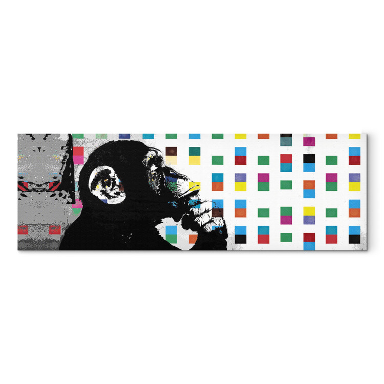 Canvas Print Banksy: The Thinker Monkey 94551