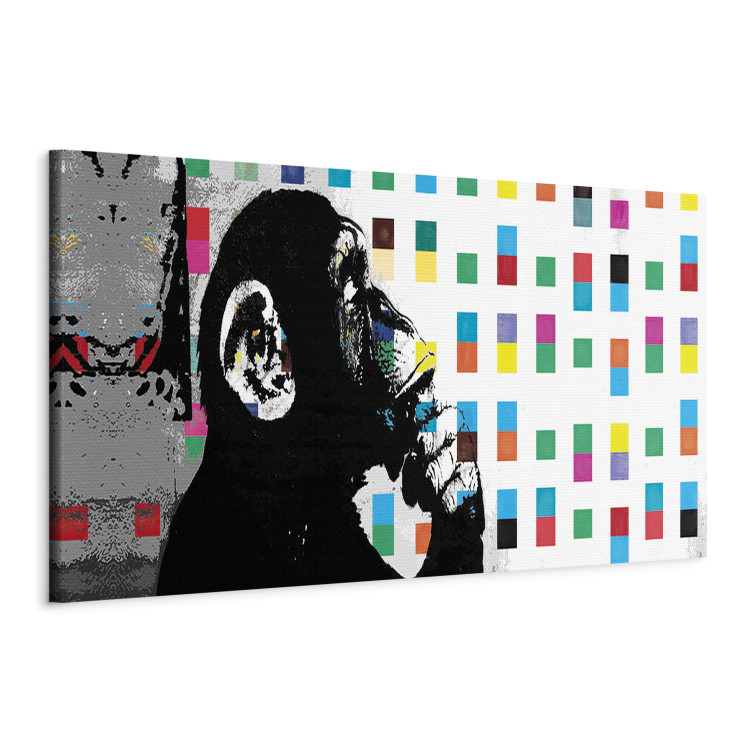 Canvas Print Banksy: The Thinker Monkey 94551 additionalImage 2