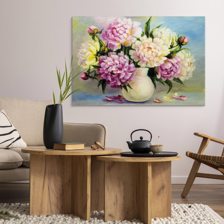 Canvas Art Print Peonies: Bouquet of Happiness 94951 additionalImage 11