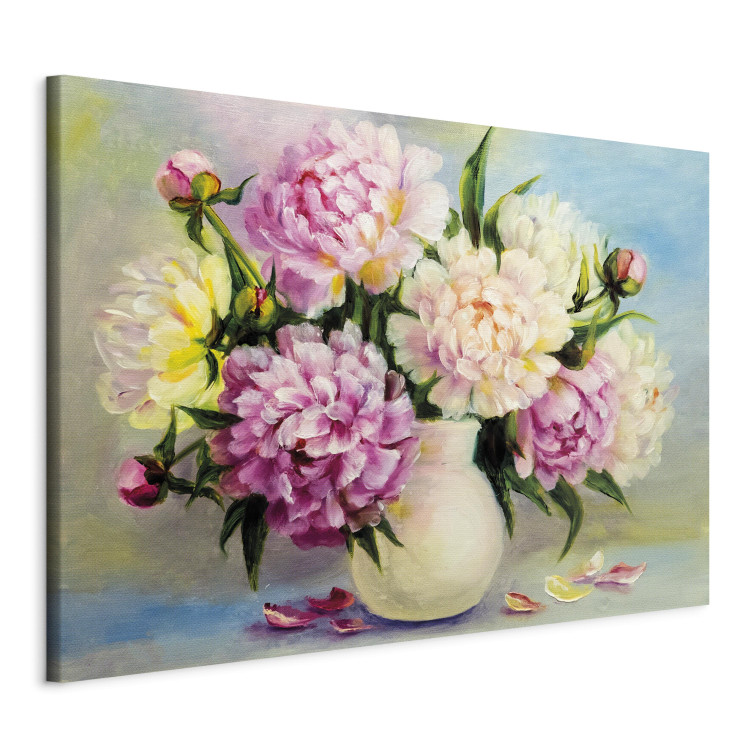 Canvas Art Print Peonies: Bouquet of Happiness 94951 additionalImage 2
