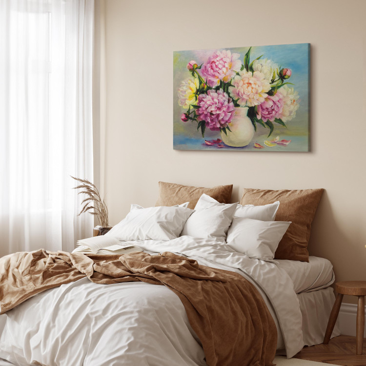 Canvas Art Print Peonies: Bouquet of Happiness 94951 additionalImage 4