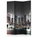 Folding Screen New York - nighttime city architecture panorama with glowing skyscrapers 95251