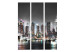 Folding Screen New York - nighttime city architecture panorama with glowing skyscrapers 95251 additionalThumb 3