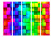 Room Divider Colorful Cubes II - rainbow abstraction of geometric 3D figures 95451 additionalThumb 3