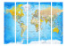 Room Divider Classic World Map - map with colorful continents and inscriptions 95651 additionalThumb 3