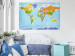 Canvas Flags on Continents (1-part) - Colorful World Map with Inscriptions 95951 additionalThumb 3