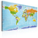 Canvas Flags on Continents (1-part) - Colorful World Map with Inscriptions 95951 additionalThumb 2