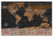 Decorative Pinboard World: Brown Map [Cork Map] 98051 additionalThumb 2