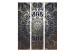 Room Divider Cobweb (Brown) - oriental mandala with delicate golden color 107961 additionalThumb 3
