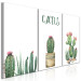 Canvas Three Cacti - Simplified, cheerful graphics of green plants 108561 additionalThumb 2