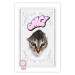 Wall Poster OMG! - Playful composition with a cat and English text on a white background 114361