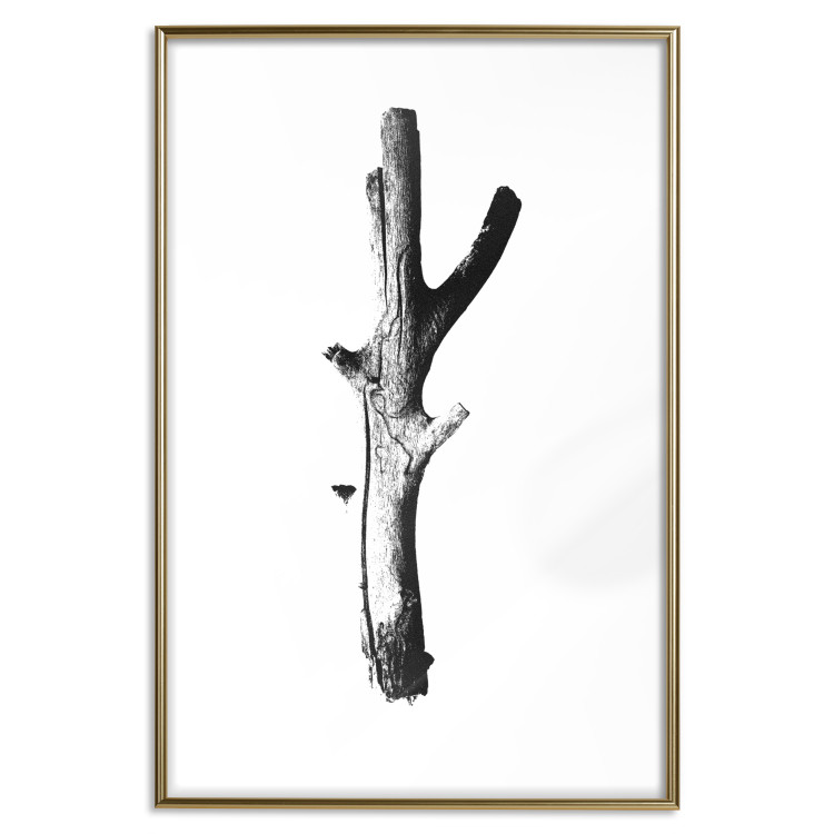 Poster Stick - black and white simple composition with a cut dried tree 116661 additionalImage 26