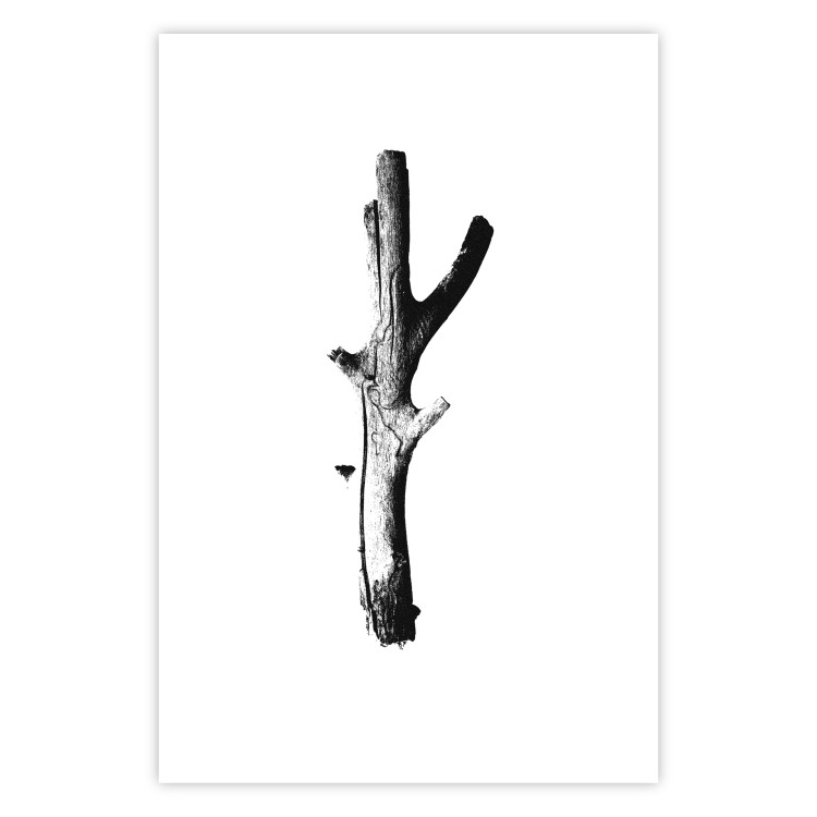 Poster Stick - black and white simple composition with a cut dried tree 116661 additionalImage 14