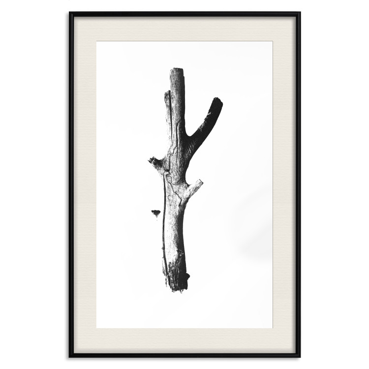 Poster Stick - black and white simple composition with a cut dried tree 116661 additionalImage 23