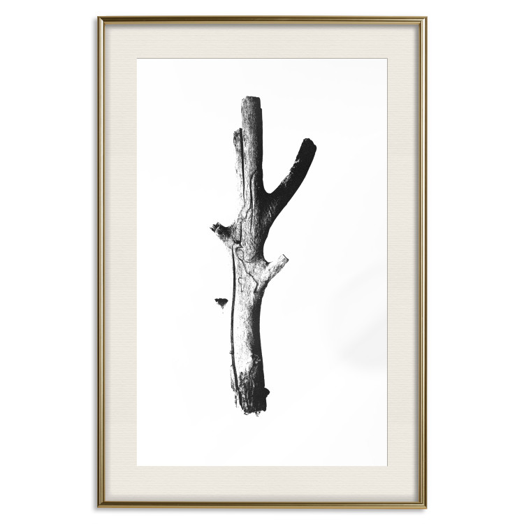 Poster Stick - black and white simple composition with a cut dried tree 116661 additionalImage 24