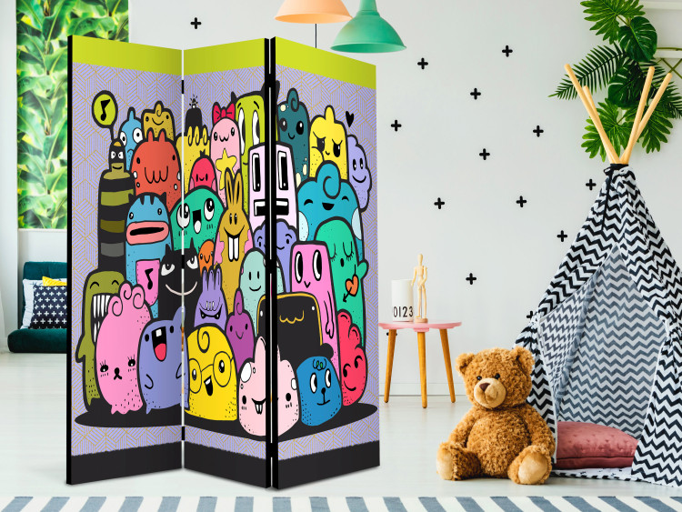 Folding Screen Monsters from Third C - abstract colorful characters in a funny style 117361 additionalImage 4