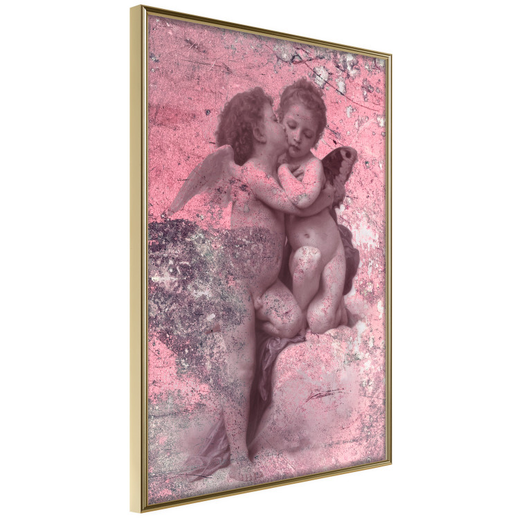 Wall Poster Crimson Kiss - religious composition with two angels and a pink background 118261 additionalImage 14