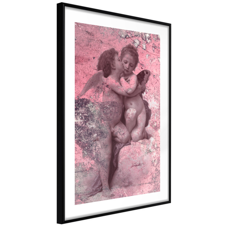 Wall Poster Crimson Kiss - religious composition with two angels and a pink background 118261 additionalImage 13