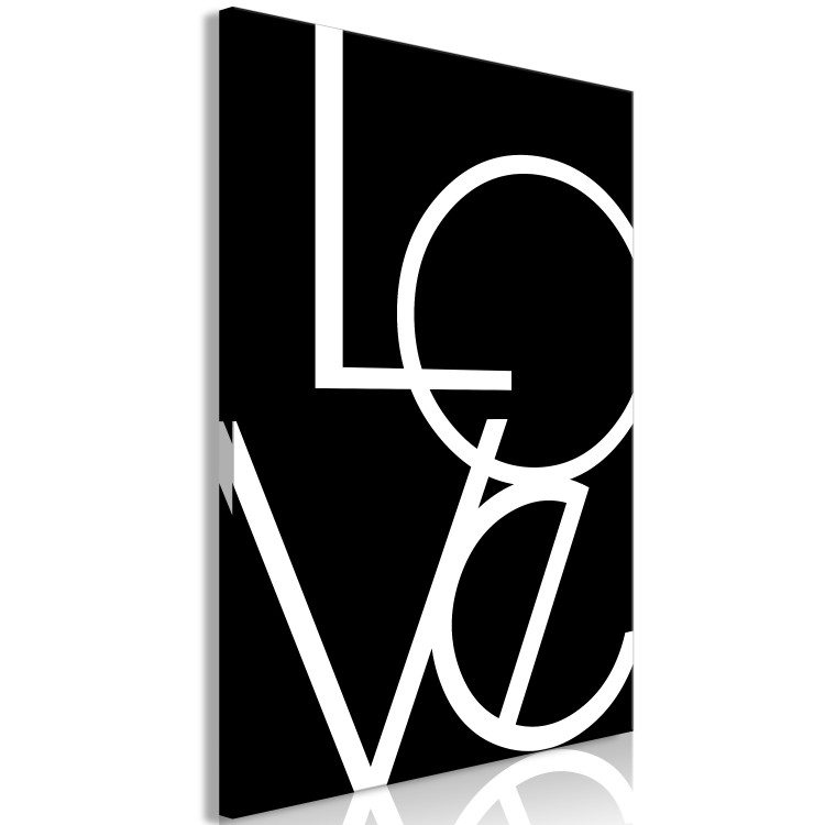 Canvas Art Print Black and White: Love (1 Part) Vertical 119161 additionalImage 2