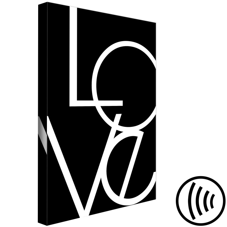 Canvas Art Print Black and White: Love (1 Part) Vertical 119161 additionalImage 6