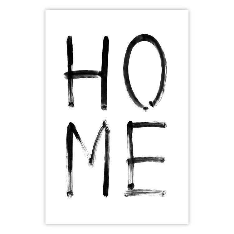 Poster Home Expression - simple black and white composition with English text 119261 additionalImage 19