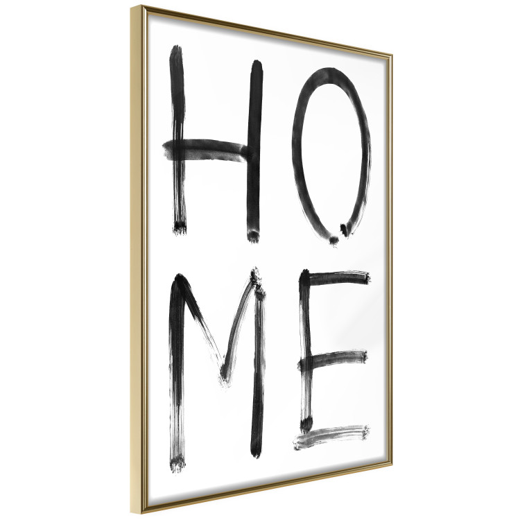 Poster Home Expression - simple black and white composition with English text 119261 additionalImage 12