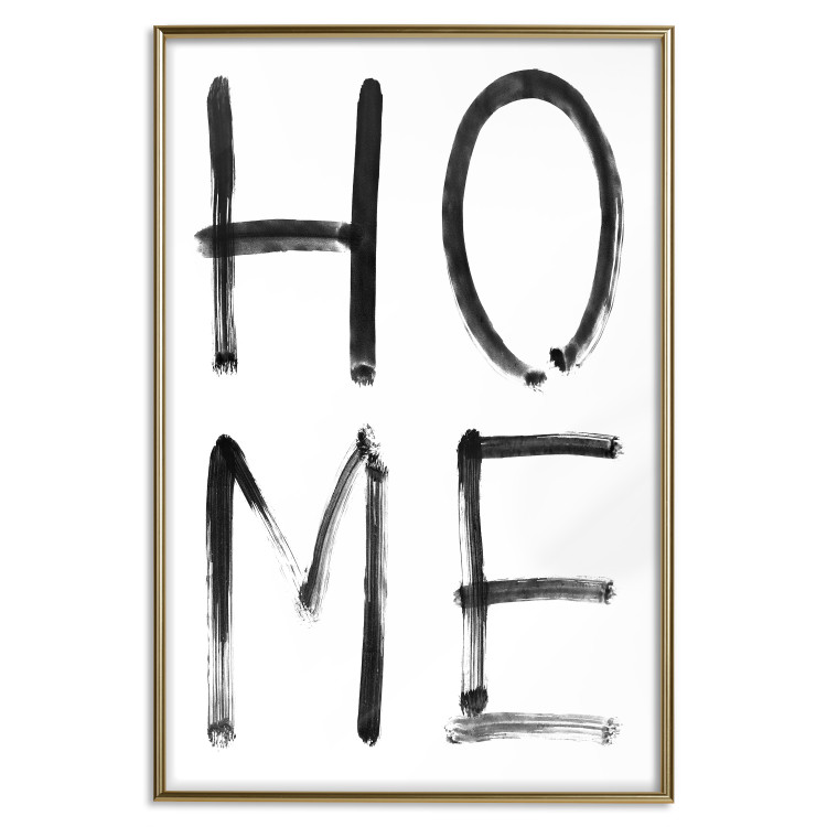 Poster Home Expression - simple black and white composition with English text 119261 additionalImage 16