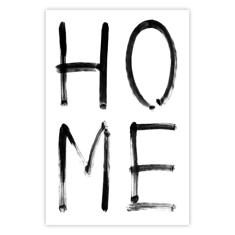 Poster Home Expression - simple black and white composition with English text 119261