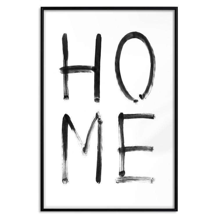 Poster Home Expression - simple black and white composition with English text 119261 additionalImage 15