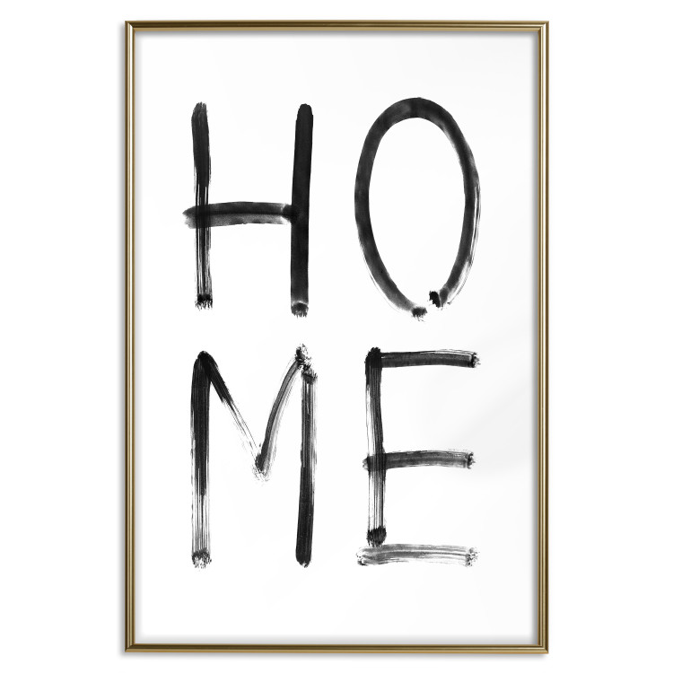 Poster Home Expression - simple black and white composition with English text 119261 additionalImage 14