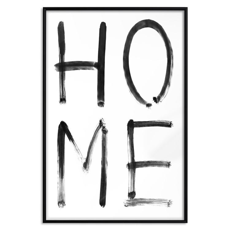 Poster Home Expression - simple black and white composition with English text 119261 additionalImage 18